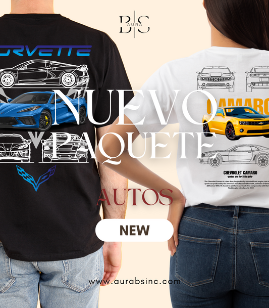 PAQUETE 10 PLAYERAS DE AUTOS (+1 DE REGALO)